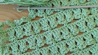 Openwork beautiful simple crochet pattern just two rows SUPER EASY Pattern Crochet [upl. by Chak900]