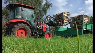 Eifelholz in Gitterboxen  Branson Traktor 5025C [upl. by Beal]