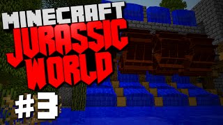 Jurassic World  Minecraft Rexxit Modpack 3 quotWater Wheel Power Steel Tools Processingquot [upl. by Beaner]