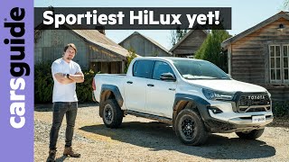 2024 Toyota HiLux review GR Sport  Tough new 4WD dualcab ute  pickup targets Ford Ranger Raptor [upl. by Maynord]