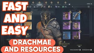 Assassins Creed Odyssey  EASY amp QUICK drachmae and resources acodyssey drachmaefarm resources [upl. by Colb]