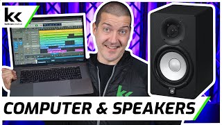 How To Connect Computer To Studio Monitors  Speakers [upl. by Pettit]