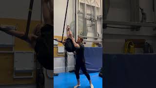 Aerial straps training  Roll up [upl. by Scheider]