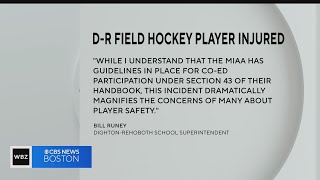 DightonRehoboth superintendent calls for change after female field hockey player hurt by male oppon [upl. by Merrow]