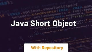 java short object [upl. by Zobe24]