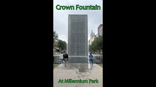 4K Crown Fountain in Millennium Park ChicagoIllinois State [upl. by Parthenia]