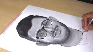 Drawing CarryMinati 😍  Timelapse Video [upl. by Anastice]