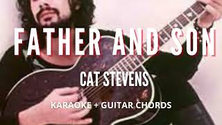 Father amp Son  Cat Stevens Karaoke  Guitar Chords with backing tracks [upl. by Novah]