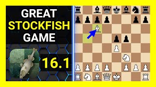 Great Stockfish 161 Chess Game Spanish Game Schliemann Defense Exchange Variation [upl. by Ylebmik]