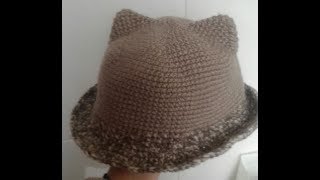 gorro a crochet con orejitas en todas las tallas [upl. by Lauretta261]