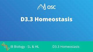 D33 Homeostasis IB Biology SLHL [upl. by Nolan]