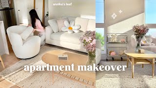 transforming my apartment 🏡🌷 i got a new couch home makeover amp organization pinterest aesthetic 💫 [upl. by Aehr]