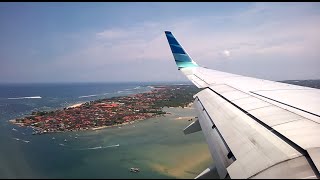 Garuda Indonesia Beautiful Landing Bali Denpasar Ngurah Rai International Airport [upl. by Melantha]