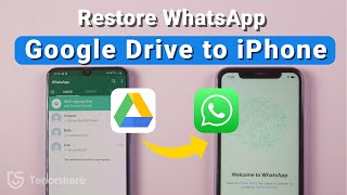 How to Restore WhatsApp backup from Google Drive to iPhone [upl. by Auot]