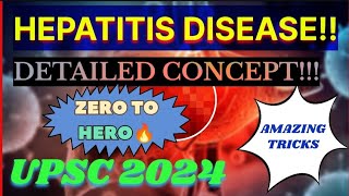 Hepatitis disease🦠CausesvaccinationScience and technology Upsc  🔥🔥 [upl. by Woodley]