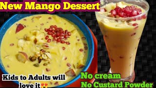 New Mango Dessert Mango dessert recipesKids to adults will love it 😋🥭New RecipeMango recipesq [upl. by Eldin]