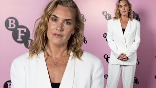 quotKate Winslet Stuns in White Suit at BFIquot [upl. by Wallie626]