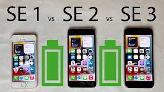 iPhone SE 3 vs SE 2 vs SE 1 Battery Life DRAIN Test [upl. by Shank]