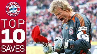 Oliver Kahn  Top 10 Saves for FC Bayern [upl. by Jard]