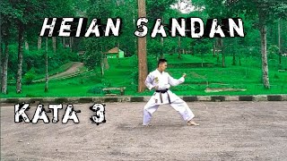 Heian Sandan Kata 3  Karate Technique [upl. by Rainger]