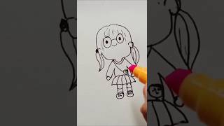 Girl cartoon drawing 😍cartoon drawing [upl. by Leveroni]