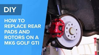 How To Replace Rear Brake Pads and Rotors  Volkswagen MK6 Golf GTI EOS Jetta Beetle A3 S3 [upl. by Lesly]