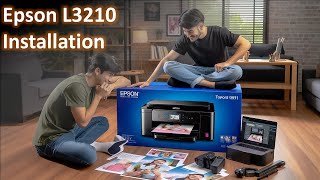 Epson L3210 installation  New Printer Setup Full Video unboxing review epson [upl. by Leinaj]