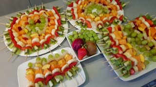 Brochettes de fruits  Salade de Fruits Dégustation  ikramlık Meyve Sunumu [upl. by Mariellen147]