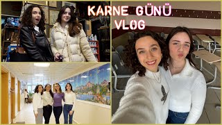 KARNE GÜNÜ VLOG  12SINIF OLARAK SON 15 TATİLİMİZ😔 [upl. by Aihsenad]