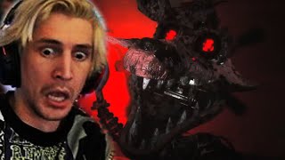 xQc Plays THE JOY OF CREATION FNAF Horror Game [upl. by Temirf]