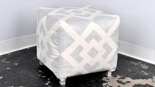 DIY Spray Painted Ottoman Tutorial [upl. by Hebert]