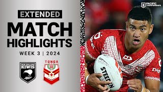 Pacific Championships 2024  Kiwis v Tonga XIII  Extended Match Highlights [upl. by Yevette]