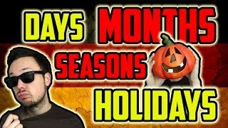 Days Months Seasons and Holidays  Learn German for Beginners  Lesson 6 [upl. by Ackler]