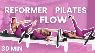 Reformer Pilates Exercises  Pilates Flow  30 Minutes [upl. by Niletak]