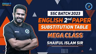 Substitution Table  SSC 2023  English 2nd Paper  Fahads Tutorial  Shaiful Islam Sir [upl. by Kinsman]