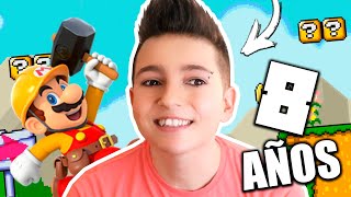 NIÑO de 8 AÑOS JUGANDO a Super Mario Maker 2 [upl. by Greenfield876]