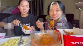 KFC leh Spicy 🌶️ Noodles Mukbang [upl. by Hultgren]