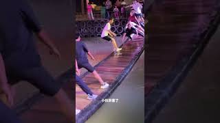 Swinging bridge game funny China try not to laugh ▶ 10funny happy waterpark fun laugh respect [upl. by Lindell858]