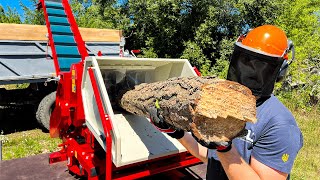 🟢 Must Watch FIREWOOD with TOP1 Wood Chipper with Gasoline Engine in the World [upl. by Neetsuj674]