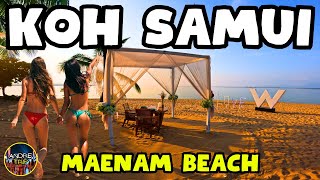 Koh Samui Maenam Beach Thailand Walking Tour 2024 [upl. by Dobb175]