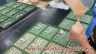 Silicone Pouring  how to manufacture suture pad amp suture kit [upl. by Simone]