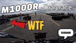 M1000R v S1000R on the drag strip [upl. by Atsedom411]