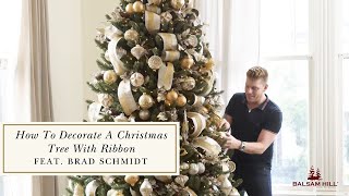 How to Decorate your Christmas Tree Professionally with Ribbons [upl. by Aitercal]