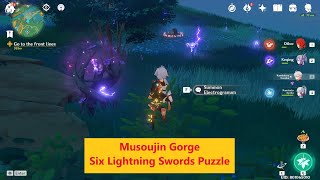 Genshin Impact  Musoujin Gorge Six Swords Puzzle [upl. by Rinee]