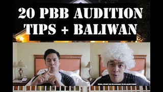 20 PINOY BIG BROTHER AUDITION TIPS  BALIWAN [upl. by Doxia76]