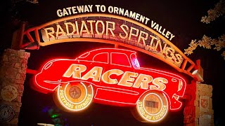 Radiator Springs Racers at NIGHT HALLOWEEN HD  Disney California Adventure  Oct 2021 [upl. by Elletnahs]