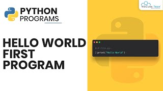 HELLO WORLD PROGRAM IN PYTHON  First Python Program HINDI [upl. by Asial597]