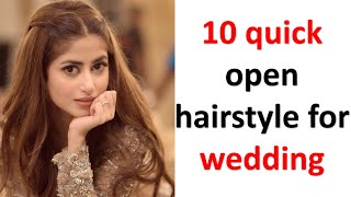 10 Quick open hairstyle for wedding  easy amp beautiful hairstyle  puff hair style [upl. by Aiket318]