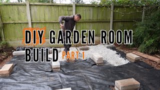 How to build a shedgarden room base  Using pier foundations [upl. by Alviani]