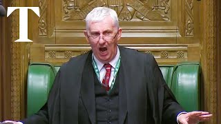 MP shouts quotBring back Bercowquot at Sir Lindsay Hoyle during Gaza debate [upl. by Akcirred344]